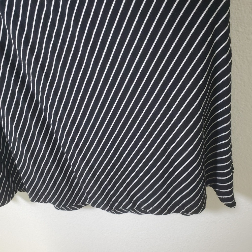 Athleta‎ Santorini Black & White High Neck Mix Stripe Knit Midi Travel Dress - Picture 6 of 13